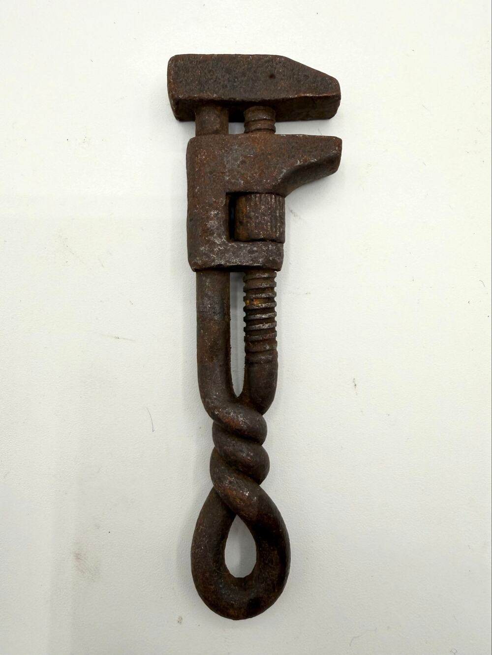 Antique Twisted Wire Loop Handle Adjustable Wrench - (5 Inch)